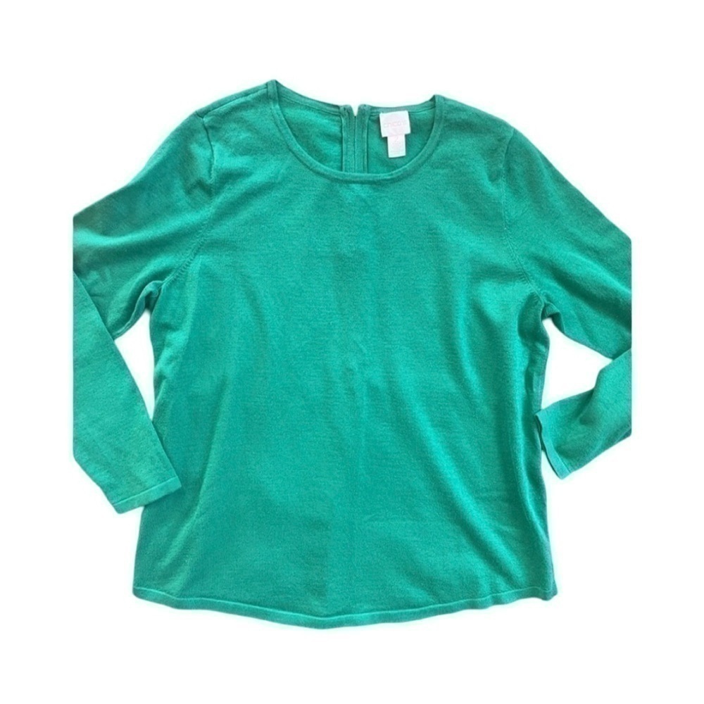 🎉2/$15 Chicos Zip Up Sweater Size 2